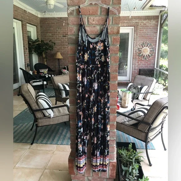 ANTHROPOLOGIE Luka Floral Sleeveless Jogger Jumpsuit Medium NWT - Picture 6 of 11